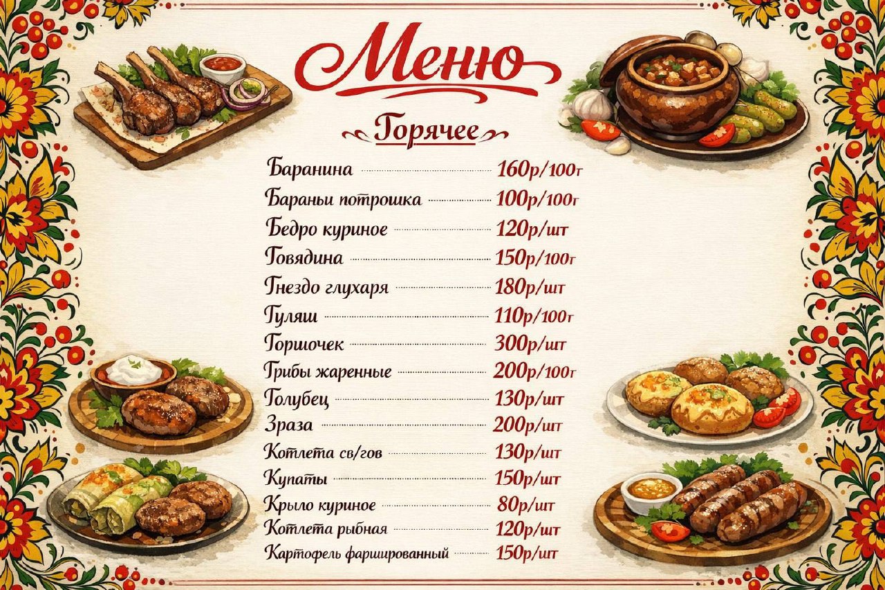 Меню 1