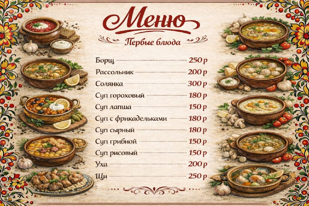 Меню 3